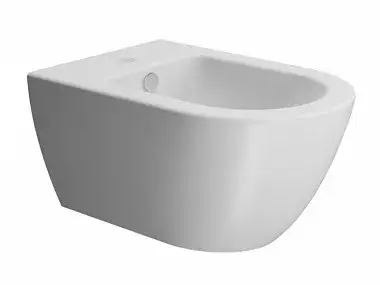 GSI Pura Биде подвесное с 1 отверстием под смеситель и переливом, без крепежа, цвет: белый матовый 8865109