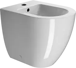 GSI Pura Биде напольное с 1 отверстием под смеситель и переливом, без крепежа, цвет: белый глянцевый 8869111