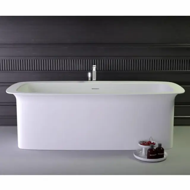 Knief Glam Ванна из K-Stone отдельностоящая 170х80 cм, со сливом-переливом, цвет: белый матовый 0600-081-01