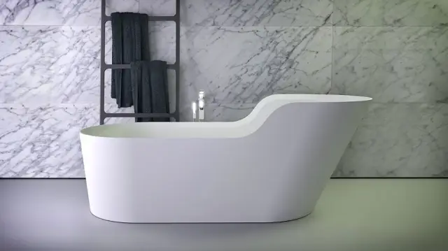 Knief Glow Ванна из K-Stone отдельностоящая 182х84 см, со сливом-переливом, цвет: белый матовый 0600-062-01 bi matt