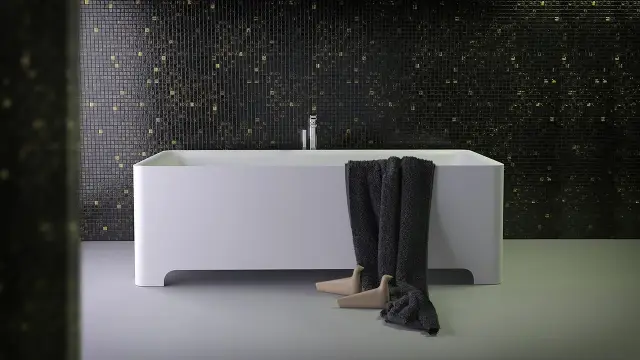 Knief Feel Ванна из K-Stone отдельностоящая 180х80 см, со сливом, цвет: белый матовый 0600-021-01 bi matt