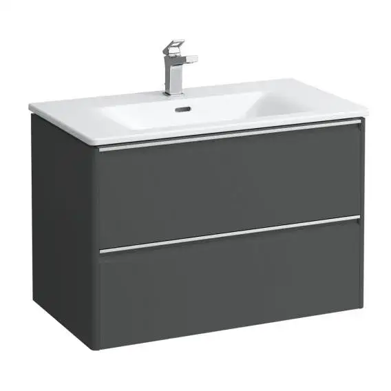 Laufen Palace Тумба с раковиной, 2 ящика 80х45х54h см, цвет: серый 8.6070.5.266.104.1