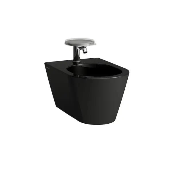 Laufen Kartell By Биде подвесное на 1 отверстие 37х54х28h см, цвет: черный 8.3033.1.716.302.1