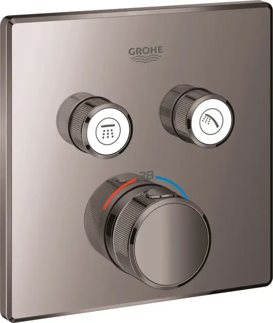 Grohe Grohtherm SmartControl Термостатический смеситель для ванны встраиваемый, цвет: темный графит 29124A00
