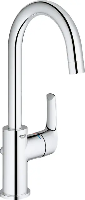 Grohe Eurosmart New Смеситель для раковины высокий, с д/к, высота излива 21,3 см, цвет: хром 23537002