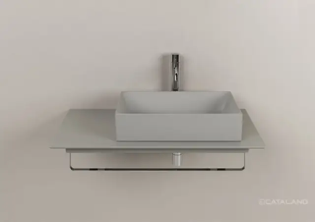 Catalano Zero Раковина чаша 60x35x13h см, без перелива, покрытие Cataglaze, цвет: цемент матовый 0222600023