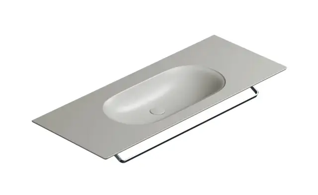 Catalano Sfera Раковина подвесная 125x50 см, без перелива, покрытие Cataglaze, цвет: цемент матовый 0521260023