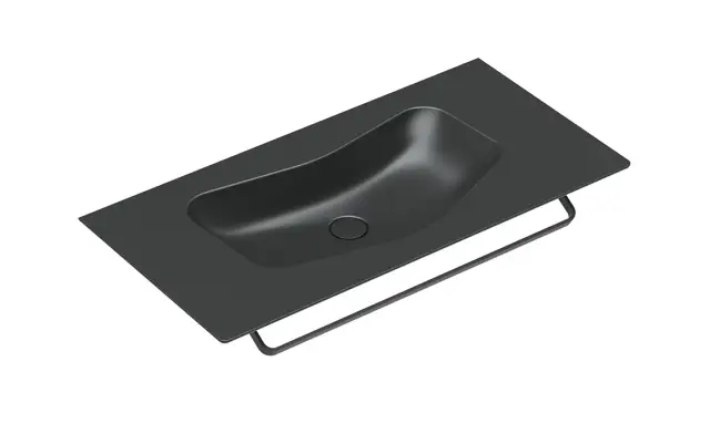 Catalano Comfort Раковина подвесная 100x50x13,5h см, без перелива, покр. Cataglaze цвет: черный мат. 1100EDNS