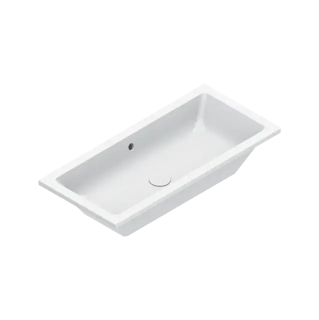 Catalano Zero Раковина встраиваемая снизу 80x37 см, с переливом, покр. Cataglaze, цвет: белый глянц. 0124810001