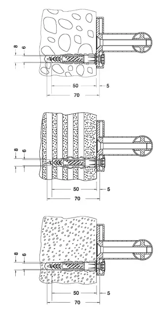 Keuco Plan Care Крепёжный комплект для поручня 34990 000100