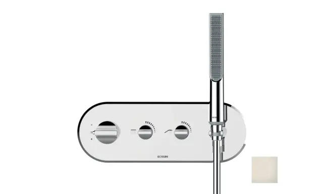 Bossini Apice Наружная часть термостатического смесителя для душа, цвет: satin nickel Z00523.094