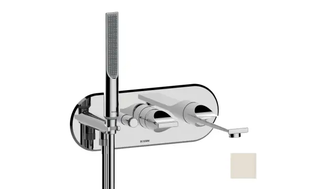 Bossini Apice Наружная часть смесителя для ванны, цвет: satin nickel Z00555.094