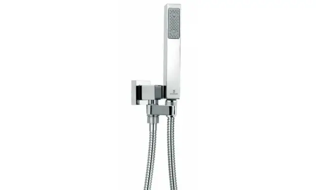 Bossini Cube Душевой гарнитур: ручной душ, держатель с подводом воды, шланг, цвет: chrome C55001.030