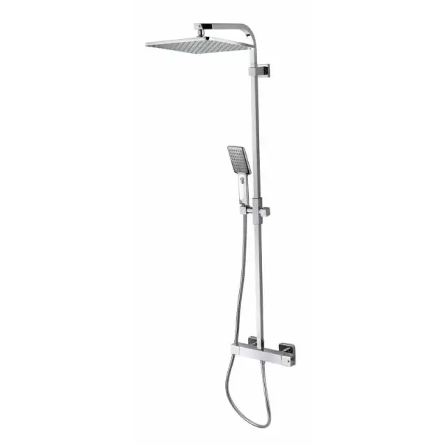 Bossini Cosmo Душевая стойка: смеситель, ручной и верхний душ, 1 вид струи, шланг, цвет: chrome L30001.030