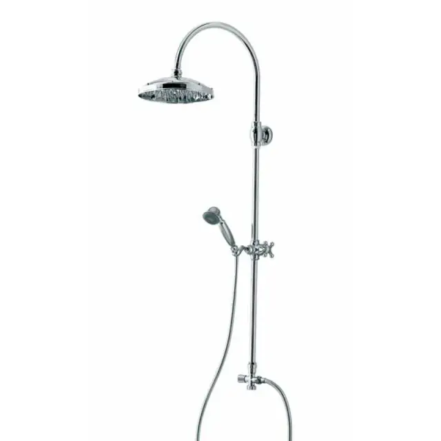 Bossini Retro Душевая стойка: смеситель, ручной и верхний душ, 1 вид струи, шланг, цвет: chrome L01506.030