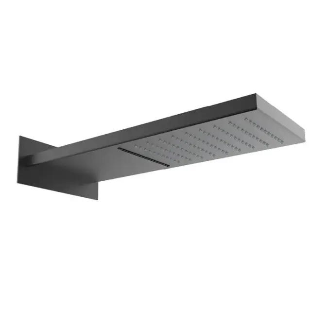 Bossini Manhattan2 Верхний душ 20x50 см, 2 вида струи, дождь/каскад, цвет: mat black I00570.073