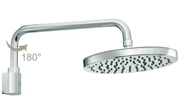 Bossini Oki Верхний душ d25 см, 1 вид струи, кронштейн настенный, цвет: chrome H55410.030