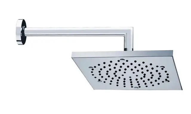 Bossini Cube Верхний душ 26x26 см, 1 вид струи, кронштейн настенный, цвет: chrome H70715G.030