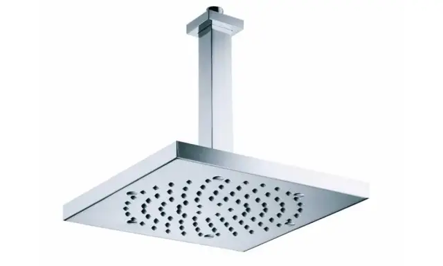 Bossini Cube Верхний душ 26x26 см, 1 вид струи, кронштейн потолочный 33 см, цвет: chrome H61715G.030