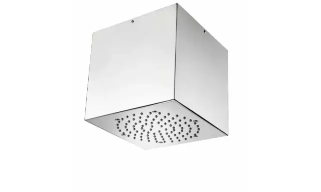 Bossini Cube Верхний душ 21x21 см, 1 вид струи, кронштейн потолочный 22,2 см, цвет: chrome H81720.030