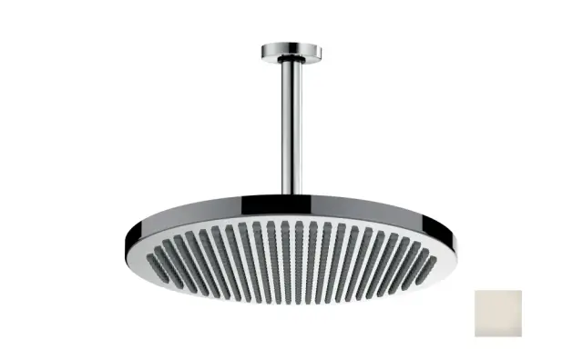 Bossini Apice Верхний душ d28 см, 1 вид струи, кронштейн потолочный 30 см, цвет: satin nickel H31430G.094
