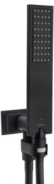 Bossini Flat-One Душевой гарнитур лейка 20,8 см, шланг 150 см, держатель, цвет: mat black C13011C.073