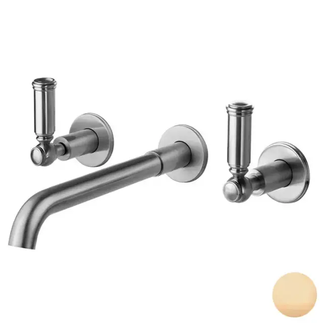 Bossini Liberty Смеситель для раковины на 3 отверстия, цвет: antique brass, bronze Z001303.022