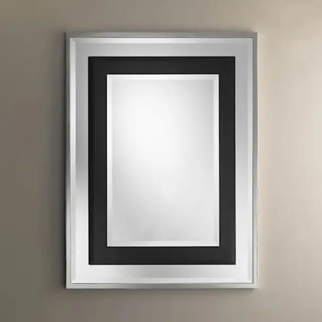 Devon&Devon Venice Зеркало 76x96 см, с двойной рамкой из черного стекла и латуни DEVENICECR