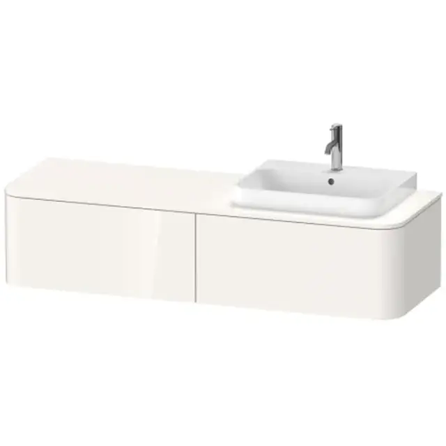 Duravit Happy D.2 Plus Тумба подв. 35,4x160xh55 cм, 2 ящика, DX, цвет белый глянцевый HP4934R2222