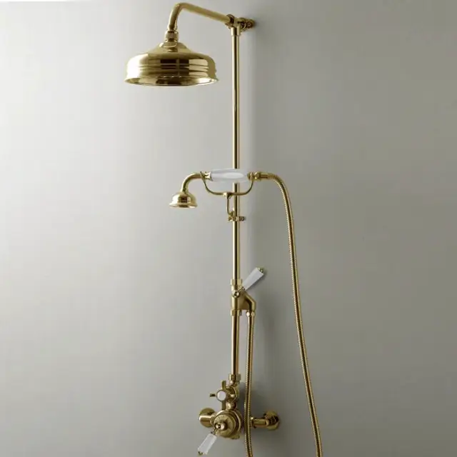 Devon&Devon Doccia Ручной душ с переключателем и держателем, цвет: светлое золото MARK618