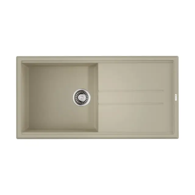 Omoikiri Tedori 100-BE Кухонная мойка Tetogranit 100x51 см, цвет: ваниль 4993917