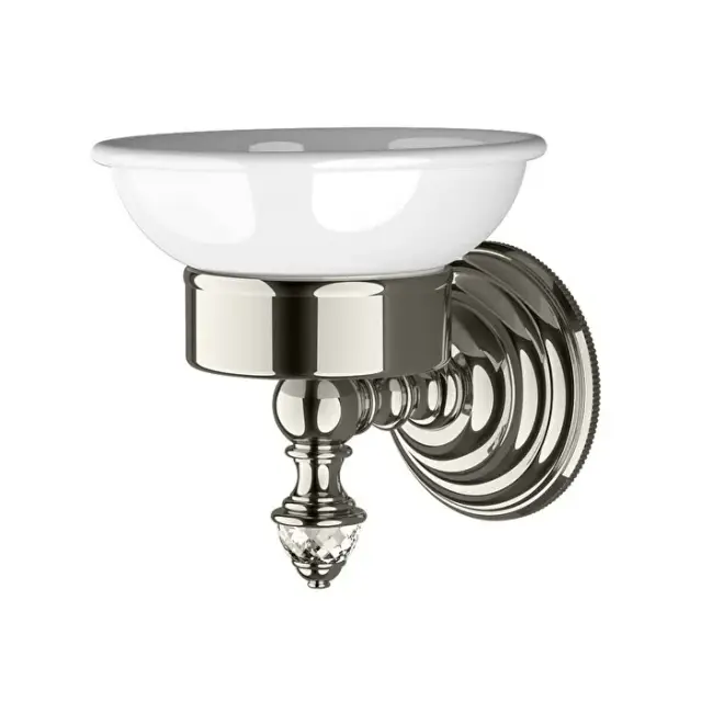 Devon&Devon Diamond Мыльница с керамической чашей, подвесная, цвет: никель блестящий WHD501NKBI