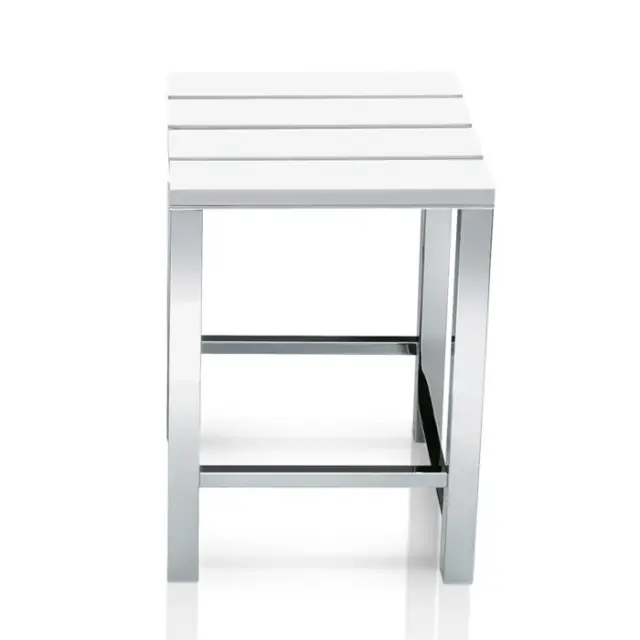 Decor Walther Universal DW 68 Табурет 30x30xh42.5 см, дерево, цвет хром белый 0503604