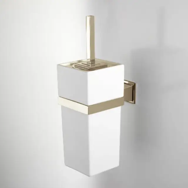 Devon&Devon Time Ершик для унитаза подвесной с керамической колбой, цвет: золото TM320OT