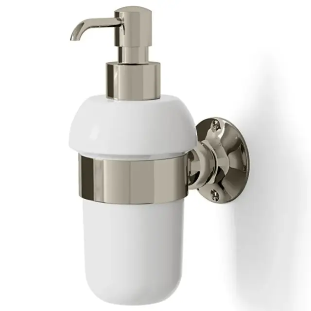 Devon&Devon New York Дозатор для жидкого мыла, держатель и помпа, цвет: никель блестящий NY130NK