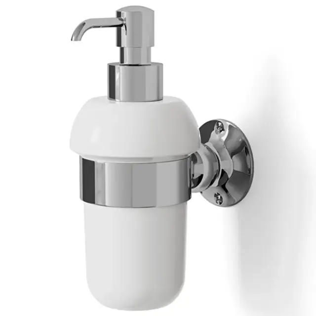 Devon&Devon New York Дозатор для жидкого мыла, подвесной, керамическая колба, цвет: хром NY130CR