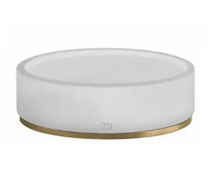 Gessi Inciso Мыльница со стеклянной чашей, настольная, цвет: Brass PVD 58525#727