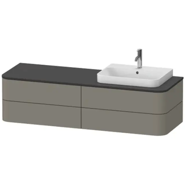 Duravit Happy D.2 Plus Столешница 1,6x130xh55 см, цвет graphite supermat HP031HR8080