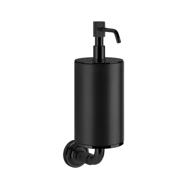 Gessi Venti20 Дозатор для жидкого мыла подвесной, с черной колбой, цвет: matte black 65414#299