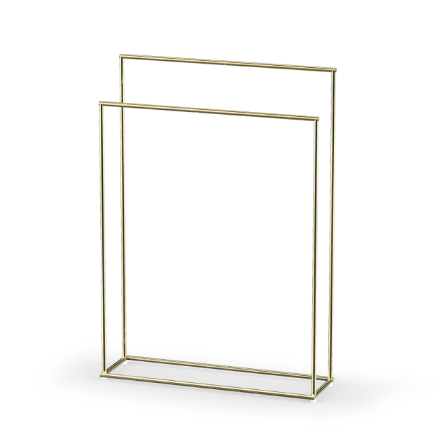 Decor Walther Mikado Полотенцедержатель 86 см, напольный, двойной, цвет: золото 0523020