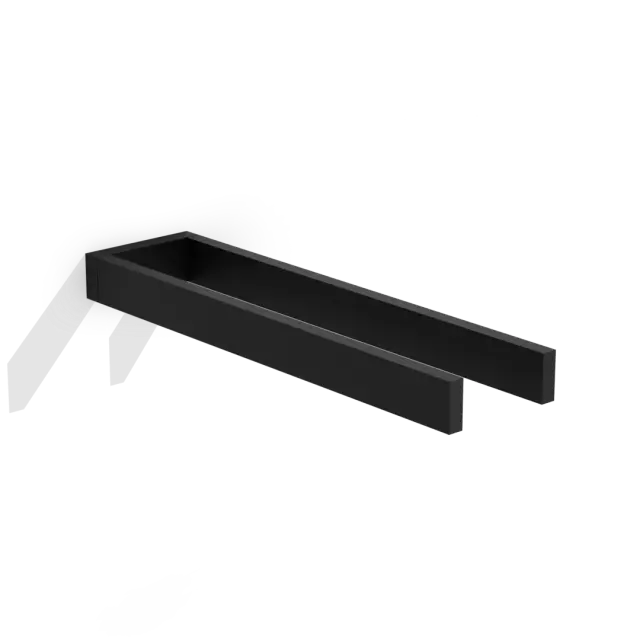 Decor Walther Contract Полотенцедержатель 33 см, подвесной, двойной, цвет: черный матовый 0651160
