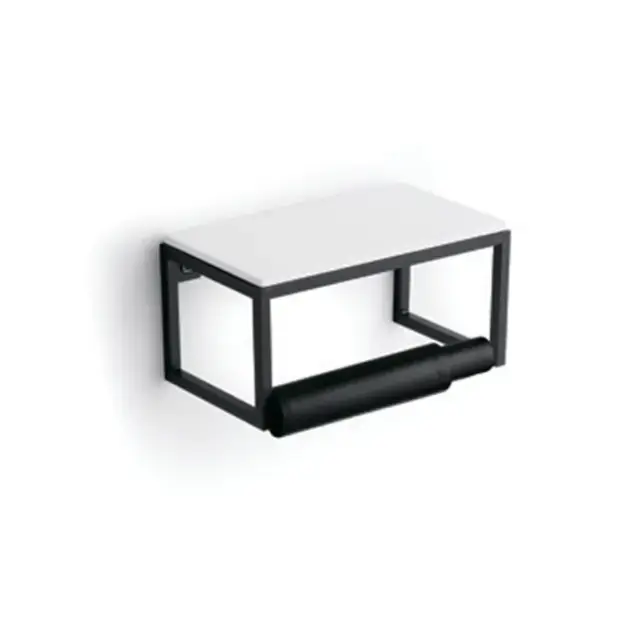 Bertocci Officina 02 Бумагодержатель, цвет: черный матовый/белый 114 4503 0800