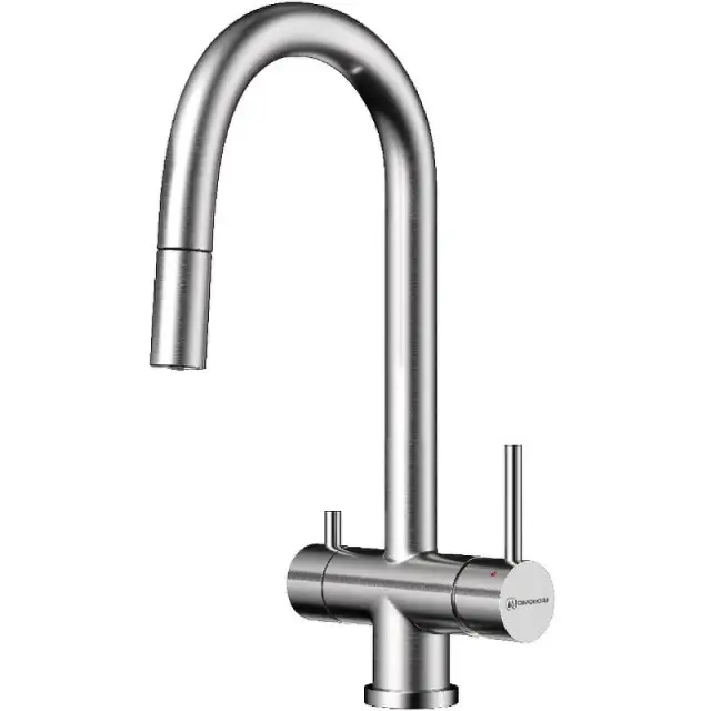 Omoikiri Akita-S-BN Смеситель для кухни с гибким изливом и возм. подкл. фильтр, нерж. сталь 4994302