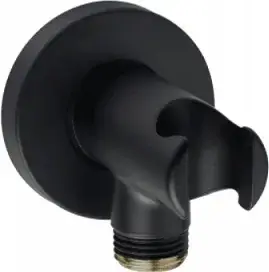 Bossini Шланговое подключение с держателем душа, цвет: mat black C12000.073