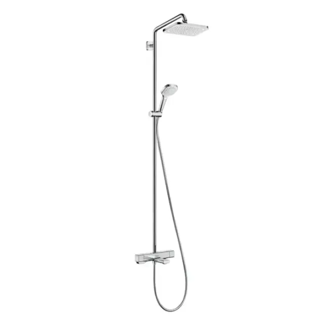 Hansgrohe Croma E Душевая стойка: термостат, излив, верхний душ 28x17 см, ручной душ, цвет: хром 27687000