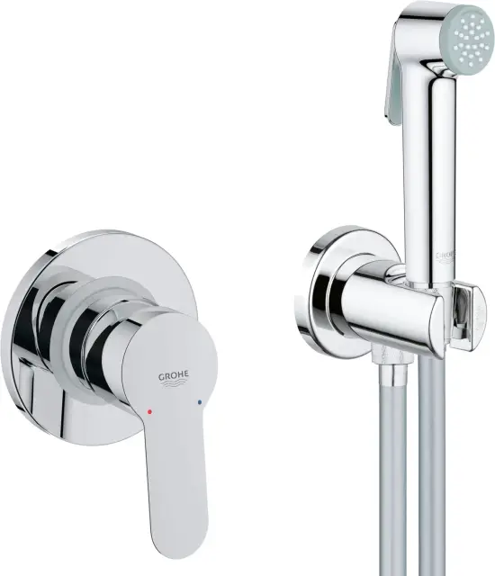 Grohe BauEdge Душ гигиенический 1 вид струи, комплект хром 124898