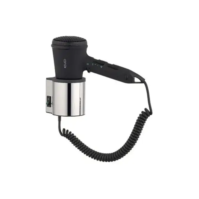 Keuco Plan Фен с настенным креплением, 230 В, цвет: нерж. сталь Finish/темно-серый 14995 070037