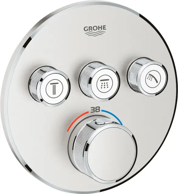Grohe Grohtherm SmartControl Термостатический смеситель для душа, внешняя часть, цвет: суперсталь 29121DC0