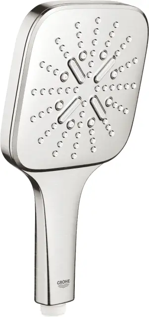 Grohe Rainshower SmartActive 130 Cube Ручной душ, 3 вида струи, цвет: суперсталь 26582DC0