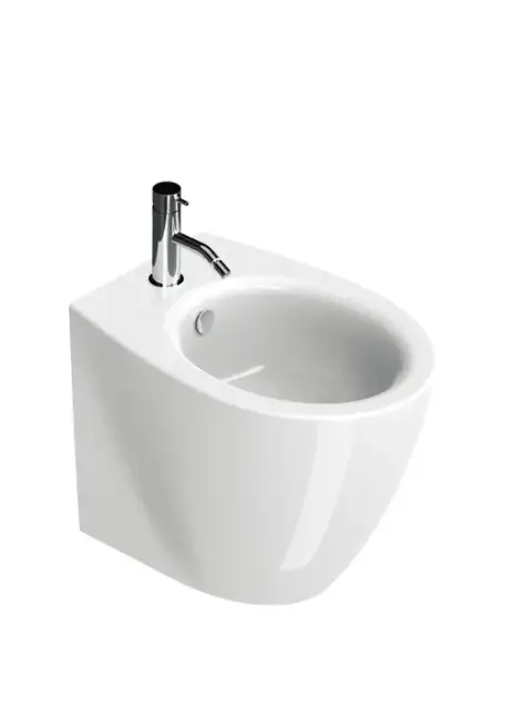 Catalano Italy Биде напольное 37x52 см, 1 отв., с переливом, покр. Cataglaze, цвет: белый глянцевый 0719521001